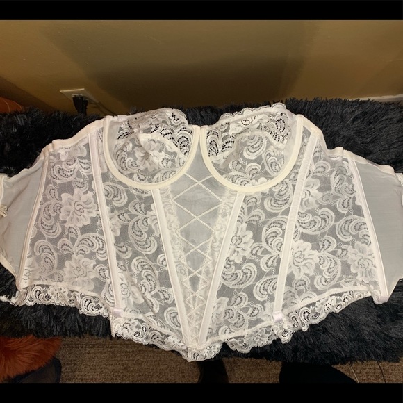 Lingerie-Bustier, Corset, white Lace, Gossard, 36Cc - Picture 4 of 14
